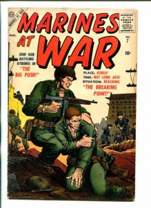 MARINES AT WAR #7-1957-ATLAS-LAST ISSUE-GENE COLAN ART-KOREAN WAR-vg 