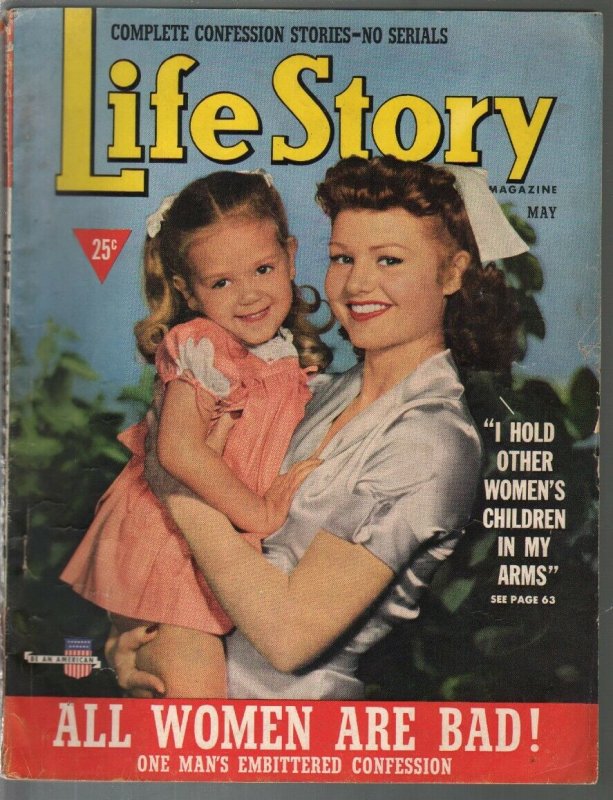 Life Story 5/1941-nurse cover-scandals-exploitation-sensationalism-pulp-VG