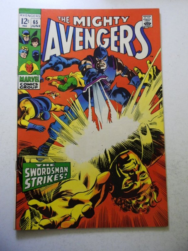 The Avengers #65 (1969) VG+ Condition stain on bc