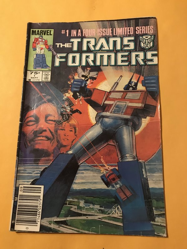 THE TRANSFORMERS #1 : Marvel 9/84 VG+; 1st comic appearance, KEY ISSUE