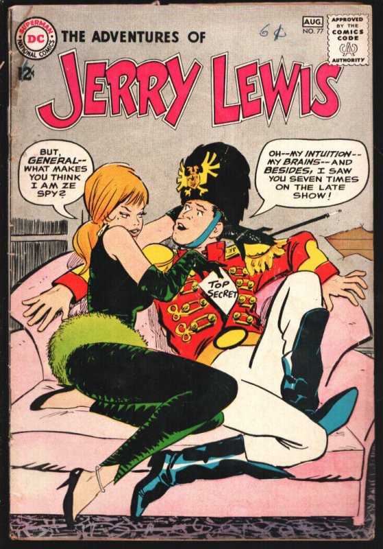 Adventures of Jerry Lewis #77 1963-Female spy cover-G