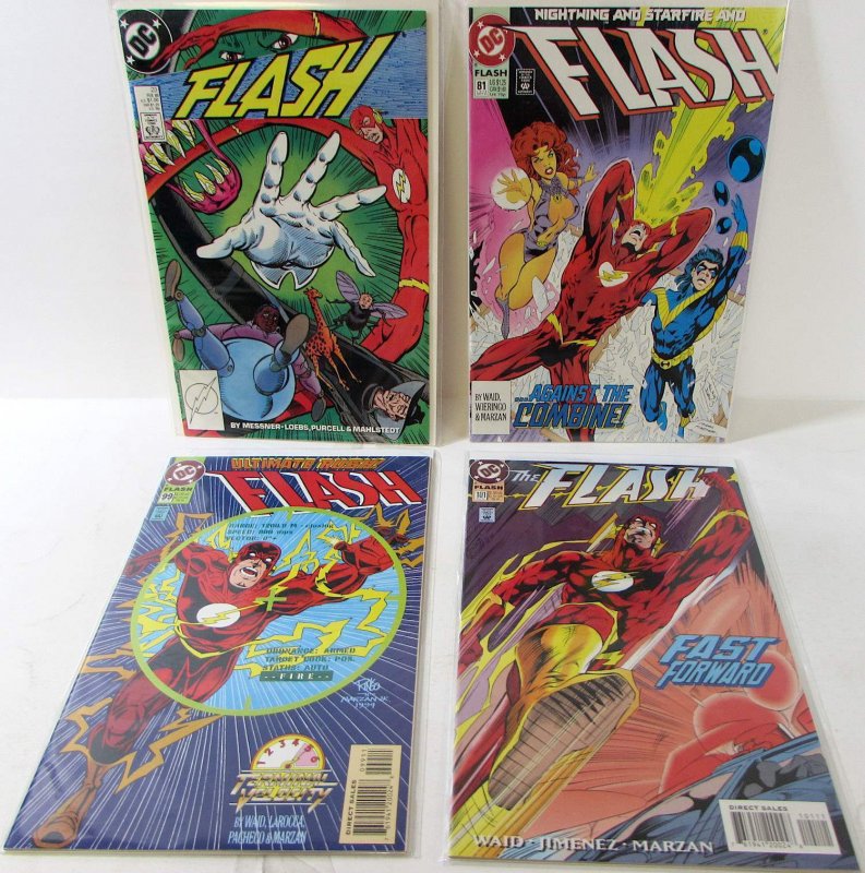 The Flash Lot of 4 #23, 81, 99, 101 (1989) DC Comics 9.2 NM- 1st Print Comics