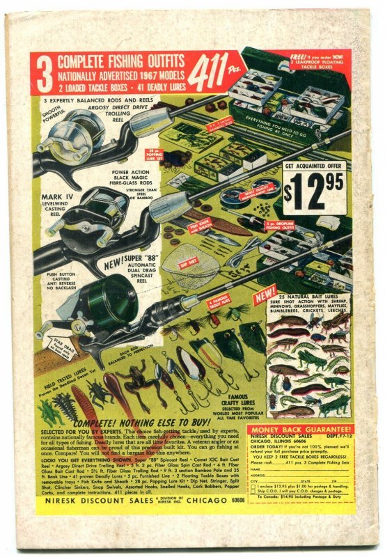 Unknown Worlds #55 1967- ACG Silver Age- insect attack cover VG-