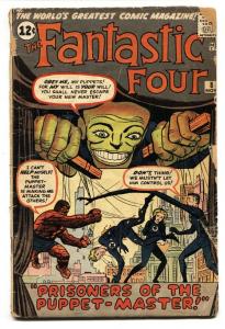 FANTASTIC FOUR #8 1962-PUPPET MASTER-JACK KIRBY-MARVEL SILVER-AGE G