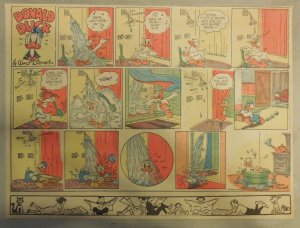 Donald Duck Sunday Page by Walt Disney from 6/30/1940 Half Page Size 