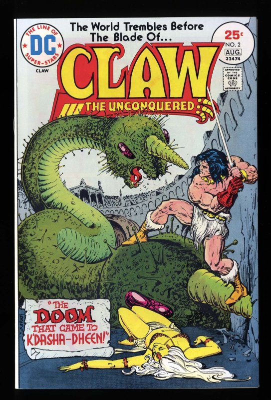 Claw the Unconquered (1975) #2 NM+ 9.6 High Grade Bronze Age!