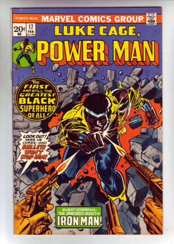 Luke Cage, Power Man #17 (Feb-74) VF/NM- High-Grade Luke Cage Power Man