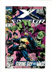 X-Factor #74 NM- 9.2 Marvel Comics 1992 New Team, Havok & Strong Guy 