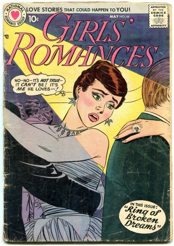 Girls' Romances #44 1957- DC Romance- Ring of Broken Dreams G