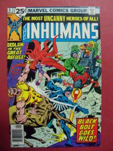 THE INHUMANS #6 AUG 1976 VERY FINE (8.0) OR BETTER MARVEL COMICS