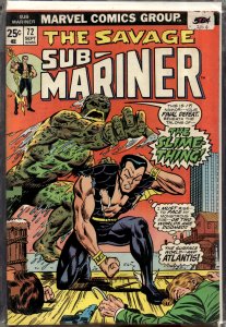 Sub-Mariner #72 (1974) Namor the Sub-Mariner