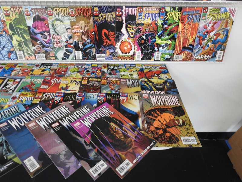Huge Lot 190+ Comics W/ Spider-Man, Hulk, Wolverine, Daredevil+ Avg VF- Cond!!