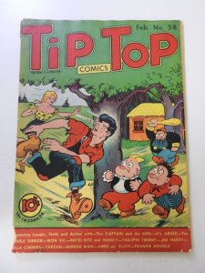 Tip Top Comics #58 (1941) GD+ condition top staple detached from cover