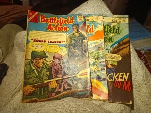 battlefield action 62 65 70 Charlton silver bronze age war comics lot run set...