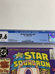 All-star Squadron 47 Cgc 9.6 White Pages Dc Comics Early Todd Mcfarlane Art