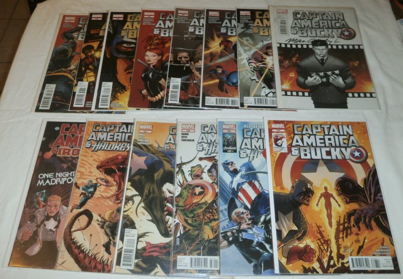 Captain America and Bucky/Hawkeye/Iron Man #620-628,629-632,633 (set of 14)