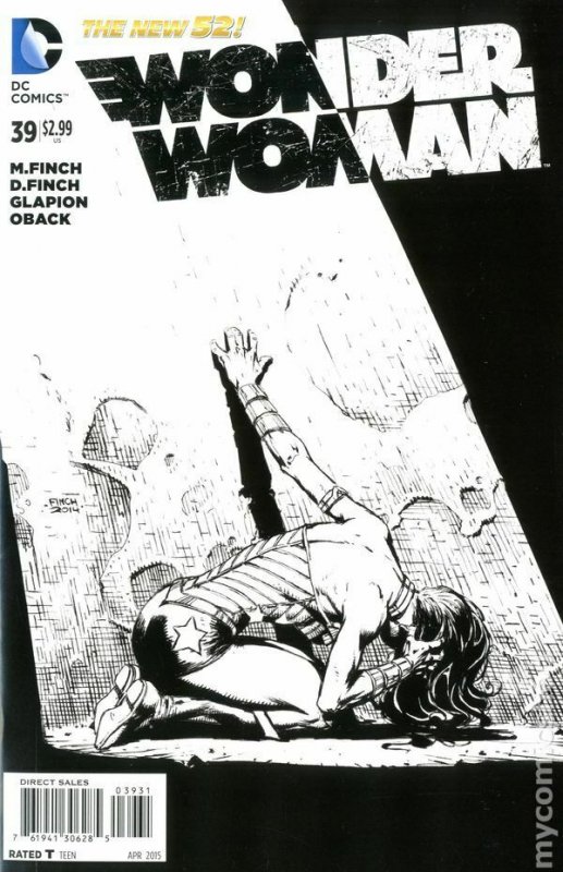 WONDER WOMAN #39 FITCH B&W SKETCH VARIANT.