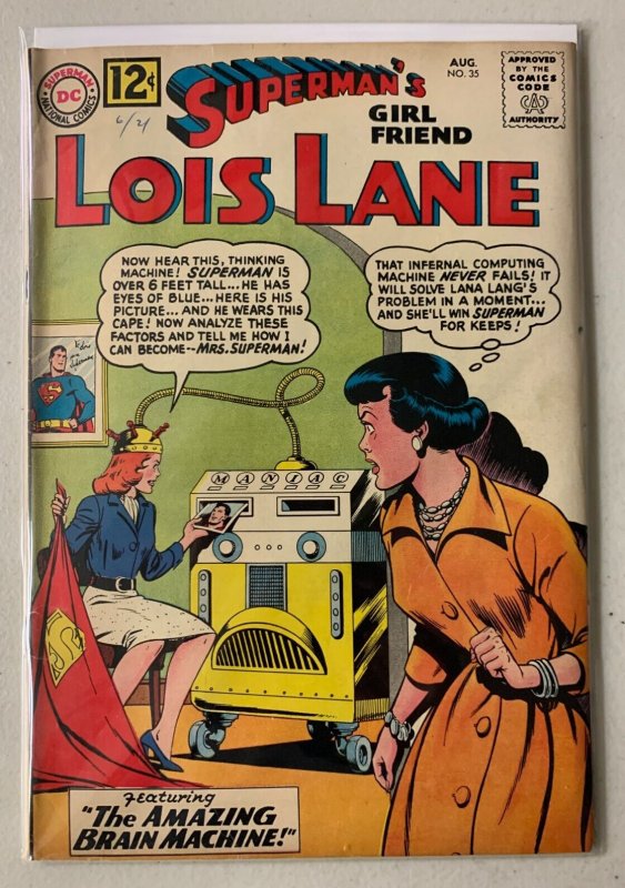 Superman's GF Lois Lane #35 Marvel (5.0) Amazing Brain Machine, Lana Long (1962)