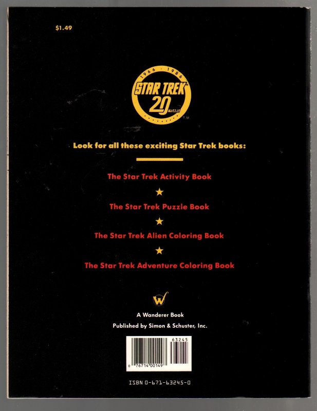 Star Trek Alien Coloring Book #  1986 - Wanderer  -VF - Comic Book