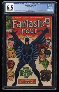 Fantastic Four #46 CGC FN+ 6.5 Off White to White 1st Black Bolt 2nd Inhumans!