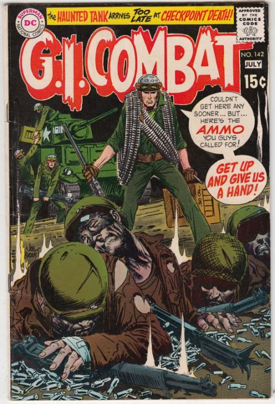 G.I. Combat #142 (Jul-70) VF+ High-Grade The Haunted Tank