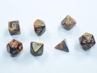 Chessex Mini 7 Die Dice Set - Lustrous  Gold/Silver