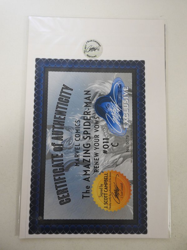 Amazing Spider-Man: Renew Your Vows #11 Variant Signed by Campbell Cert sealed!