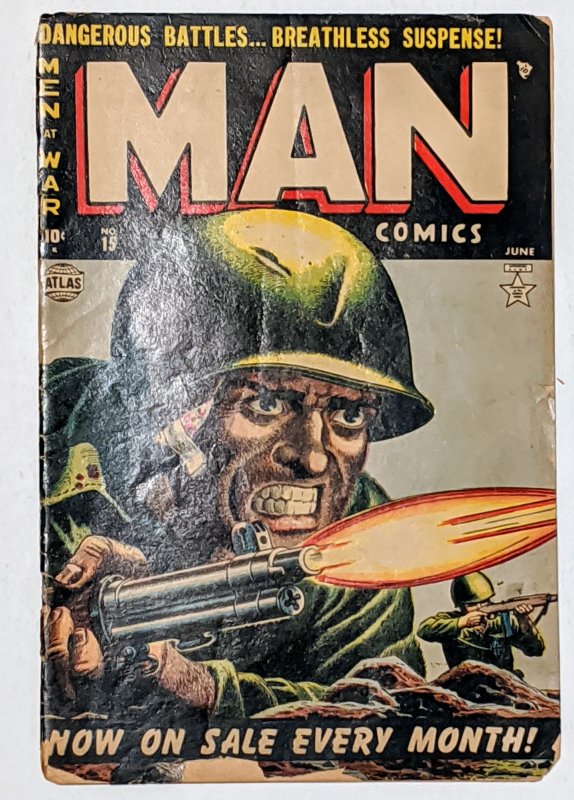 Man Comics #15 (Jun 1952, Atlas) Good- 1.8 Dave Berg art