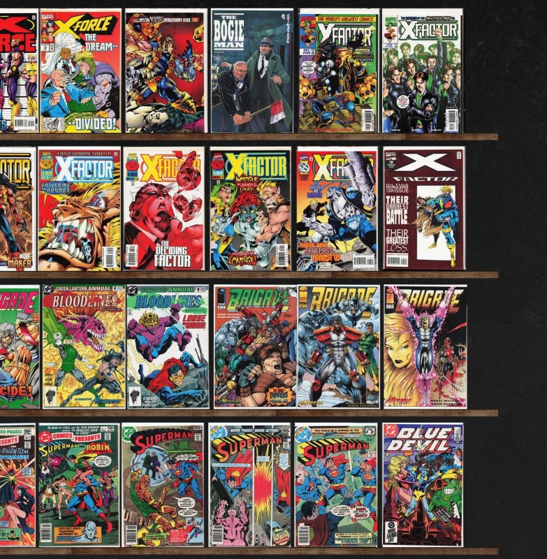 Huge Lot 140+ Comics with X-Force, X-Factor, Superman & More!