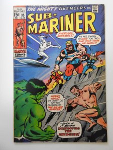 Sub-Mariner #35 (1971) VG Condition! Moisture stain back cover