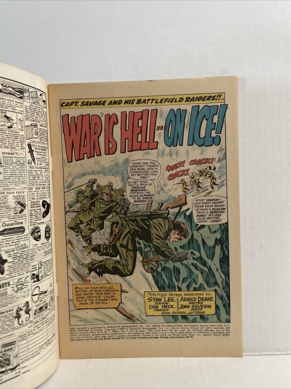 Captain Savage And His Battlefield Raiders #16 1969 War