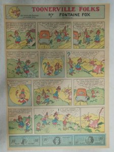 Toonerville Folks by Fontaine Fox from 3/22/1942 Tabloid Size Color Page !