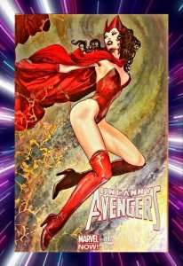 Uncanny Avengers 2 Variant KEY MX FOIL (Scarce!) Milo Manara Scarlet Witch/Wanda