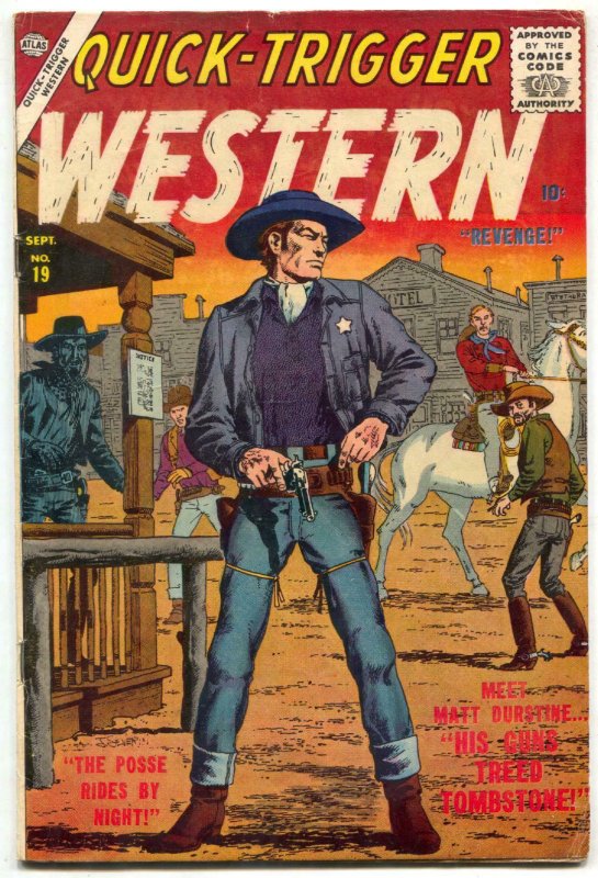 Quick-Trigger Western #19 1957- Atlas- Severin cover FN