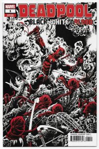 Deadpool Black White & Blood #1 Hotz Variant (Marvel, 2021) NM