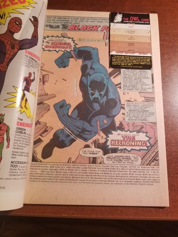 Black Panther#13 1979 Marvel Comics (Please see my other Panther Books for Sale)