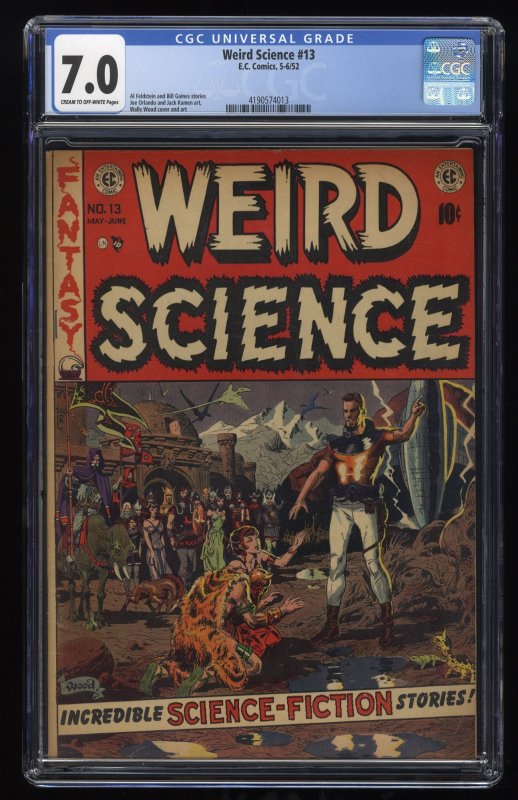 Weird Science #13 CGC FN/VF 7.0 Al Feldstein Story! Science Fiction!