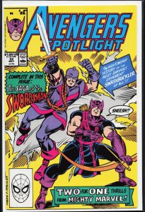 Avengers Spotlight #22 (1989) Swordsman [Key Issue]