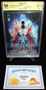 Spawn #301 (CBCS 9.6) White Pages - Signed by J. S. Campbell - With COA - 2019