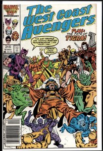 West Coast Avengers #15 Newsstand Edition (1986) West Coast Avengers / Avenge...