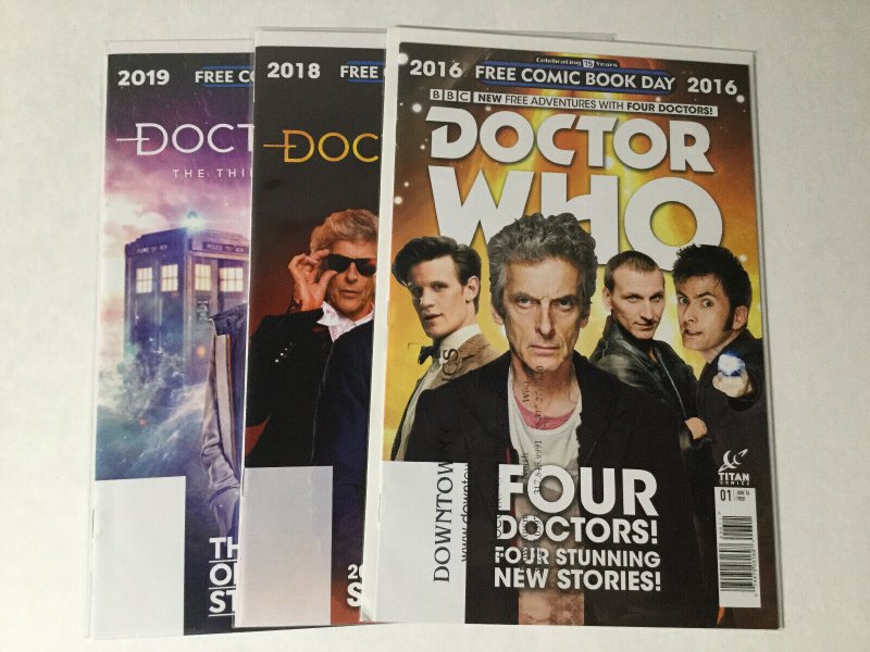 Doctor Who Free Comic Book Day 2016 2018 2019 Lot Nm Near Mint Titan