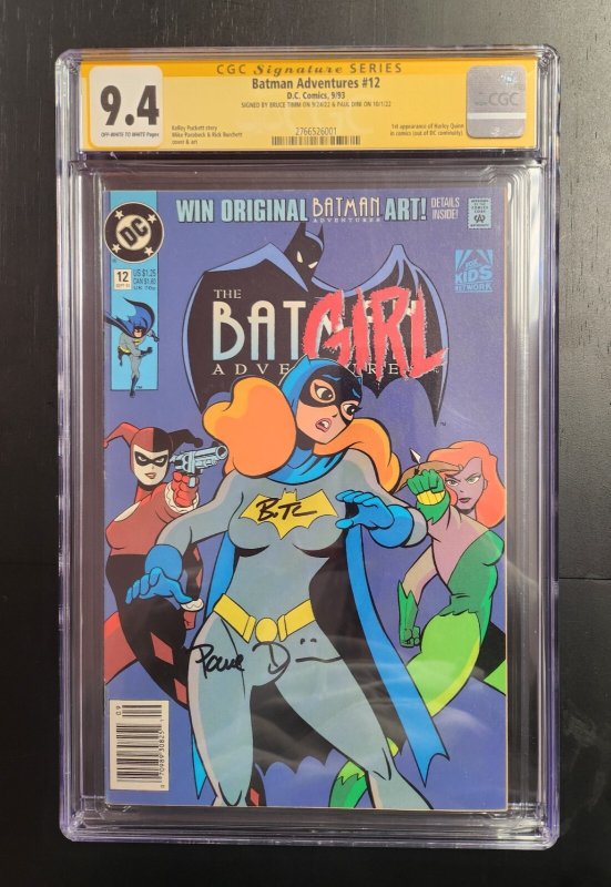 Batman Adventures #12 - Signed Paul Dini & Bruce Timm / KEY (CGC 9.4) 1993