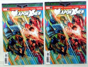 Weapon X-Men Lot 2 #1 x2 2025 Marvel 9.4 Deadpool Wolverine Cable Comics