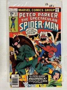 SPECTACULAR SPIDER-MAN #13 VF+ 1st Appearance RAZORBACK 1977 MARVEL COMICS