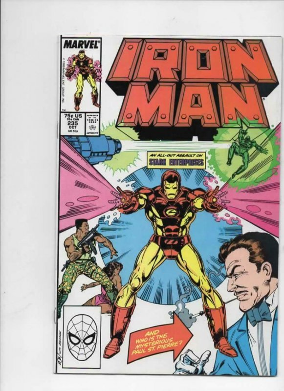 IRON MAN #235, VF/NM Tony Stark, Grey Gargoyle, 1968 1988, more IM in store, Mar