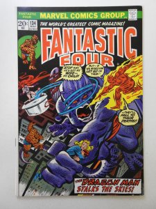 Fantastic Four #134 (1973) vs The Dragon Man! Sharp VF+ Condition!