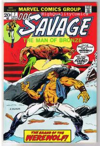 DOC SAVAGE #7, VF, Man of Bronze, Werewolf, 1975 