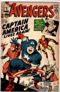The Avengers #4 (1964) 1st Silver Age Captain America! see description