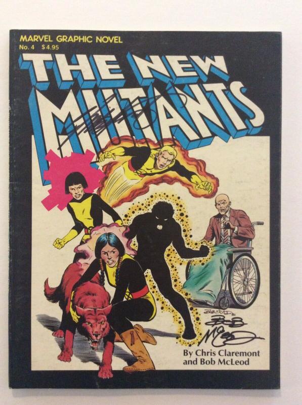 MARVEL GRAPHIC NOVEL #4- 1st New Mutants- Signed by Chris Claremont & Bob McLeod