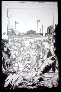 Pandemica #2 pg 13 Original Art Alex Sanchez bestselling author Jonathan Maberry